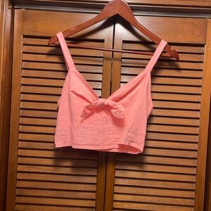 Coral Cropped Tank Size Small